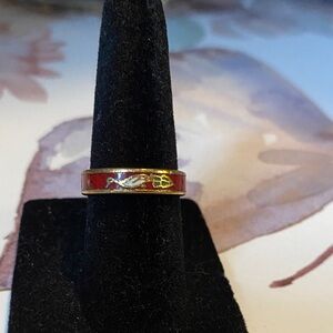 Cloisonne Red Ring